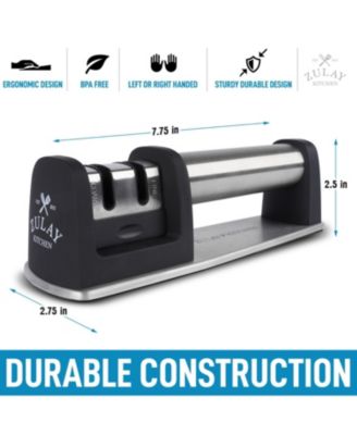 Premium Quality Knife Sharpener for Straight and Serrated Knives Stainless Steel Ceramic and Tungsten