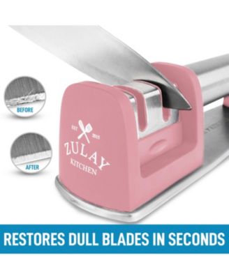 Premium Quality Knife Sharpener for Straight and Serrated Knives Stainless Steel Ceramic and Tungsten