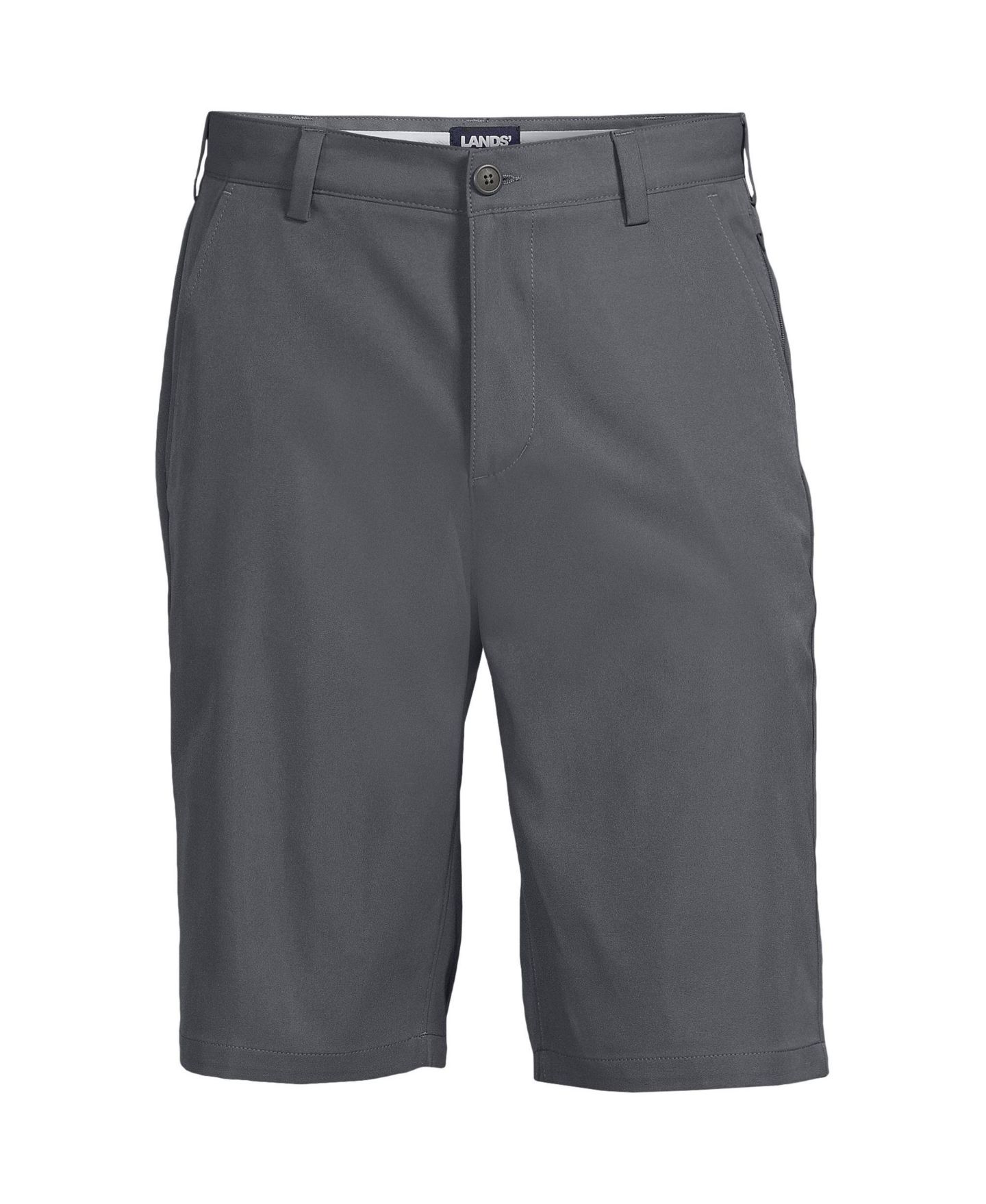 Мужские шорты Lands' End Classic Active Performance 11" Chino, цвет: Серый — фото 3