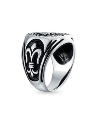 Large Good Luck Black Ace Of Spade Ring .925 Sterling Silver