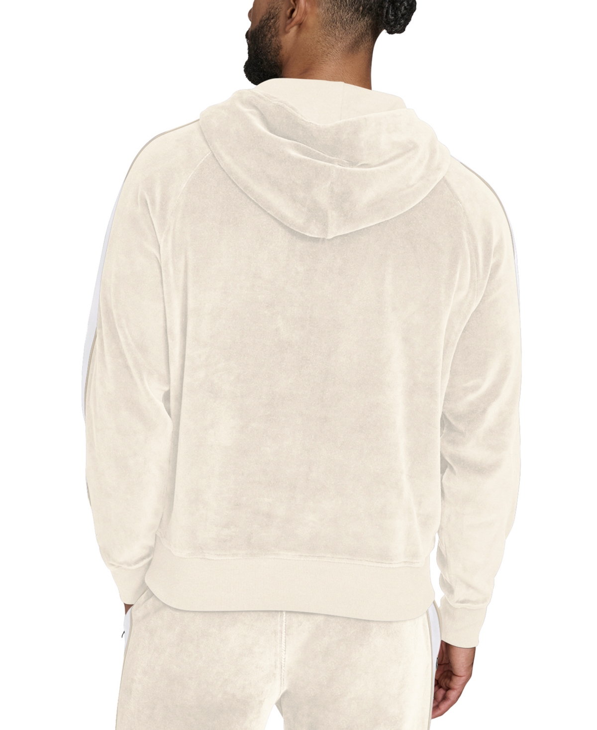 Starter Men's Velour Quarter-Zip Jersey-Lined Hoodie
