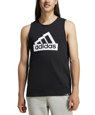 adidas - Men's Modern Essentials Regular-Fit Logo Graphic Tank