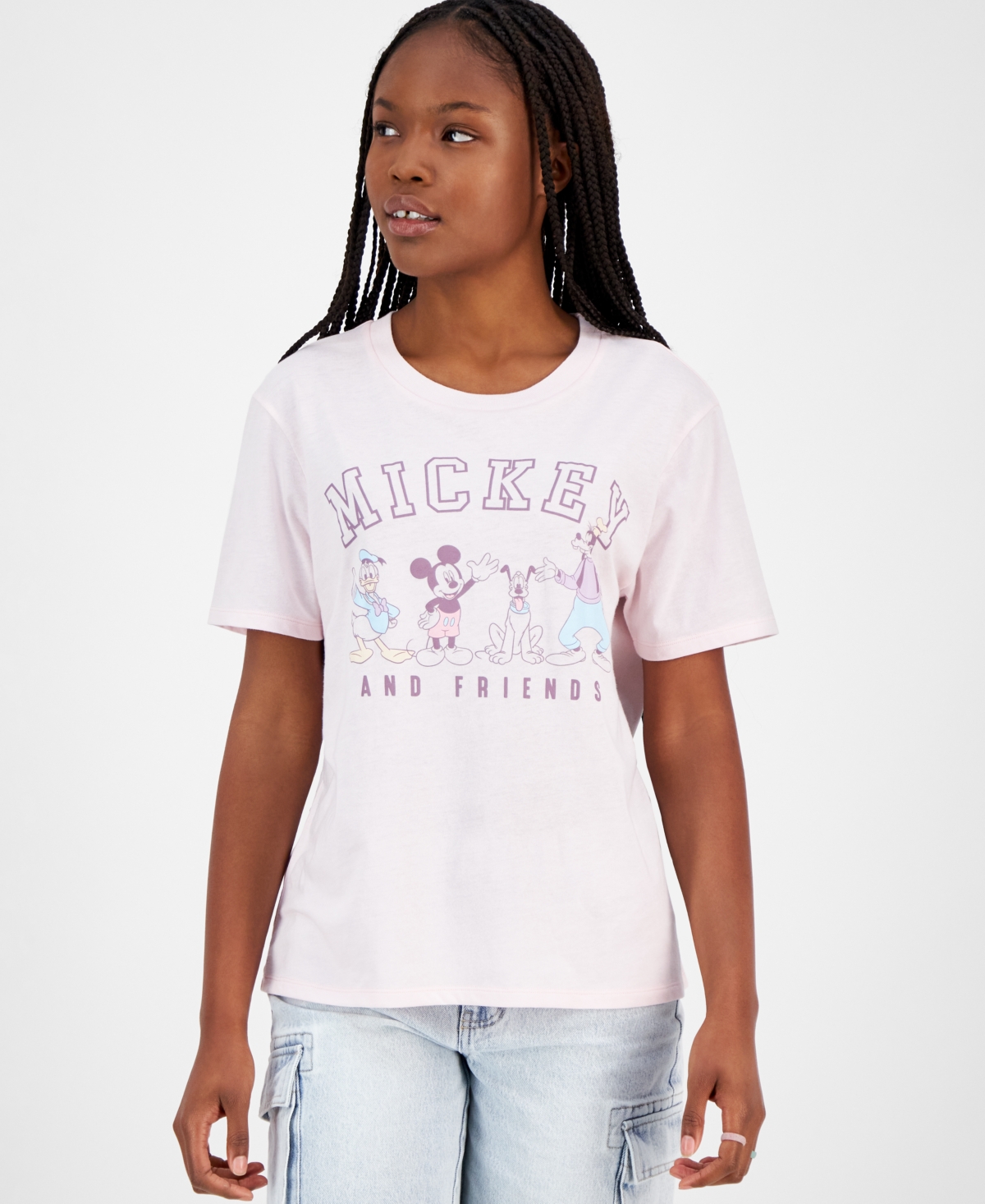 Juniors' Mickey Mouse & Friends Graphic T-Shirt - Tender Touch