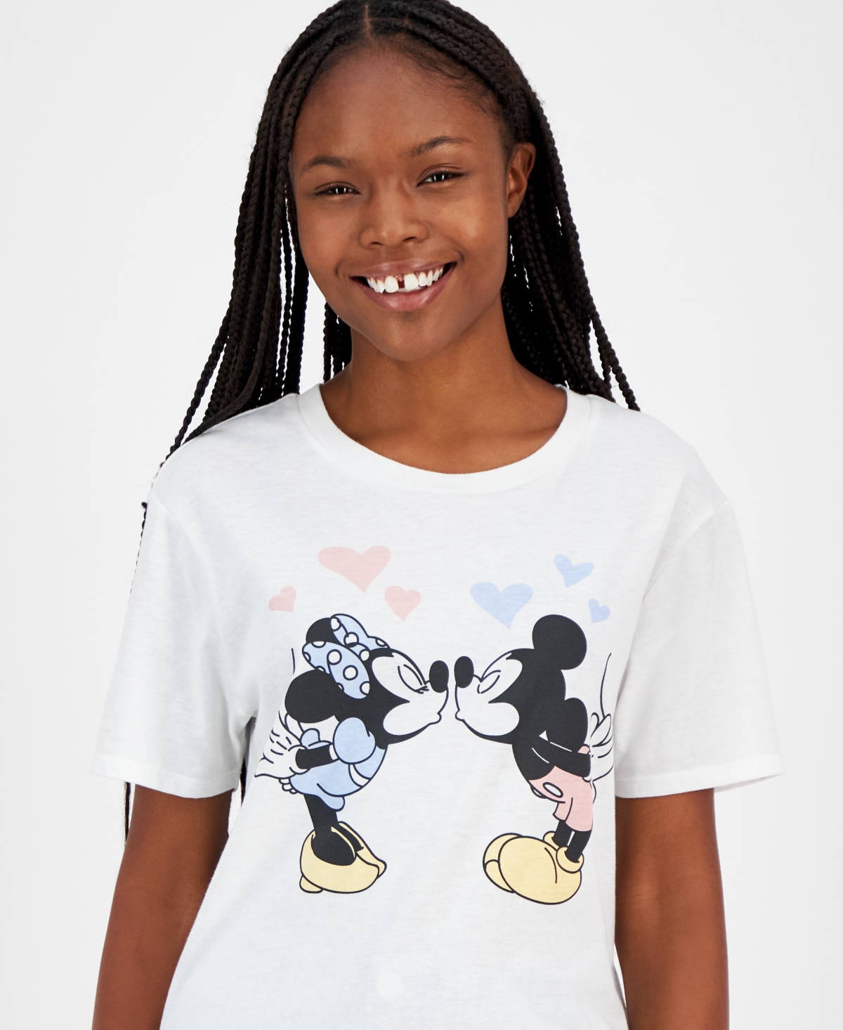Disney Juniors' Mickey & Minnie Mouse Kiss Graphic T-Shirt