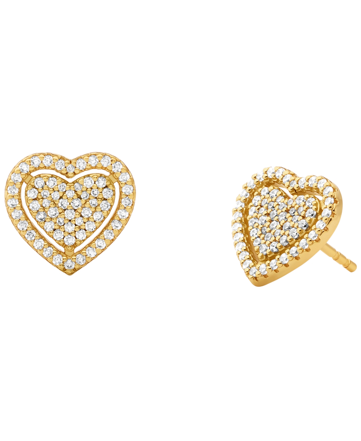 Michael Kors 14k Gold-plated Sterling Silver Necklace And Earrings Set In Gold