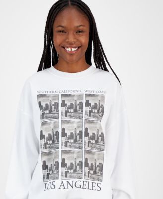 Juniors' Los Angeles Photo Print Sweatshirt