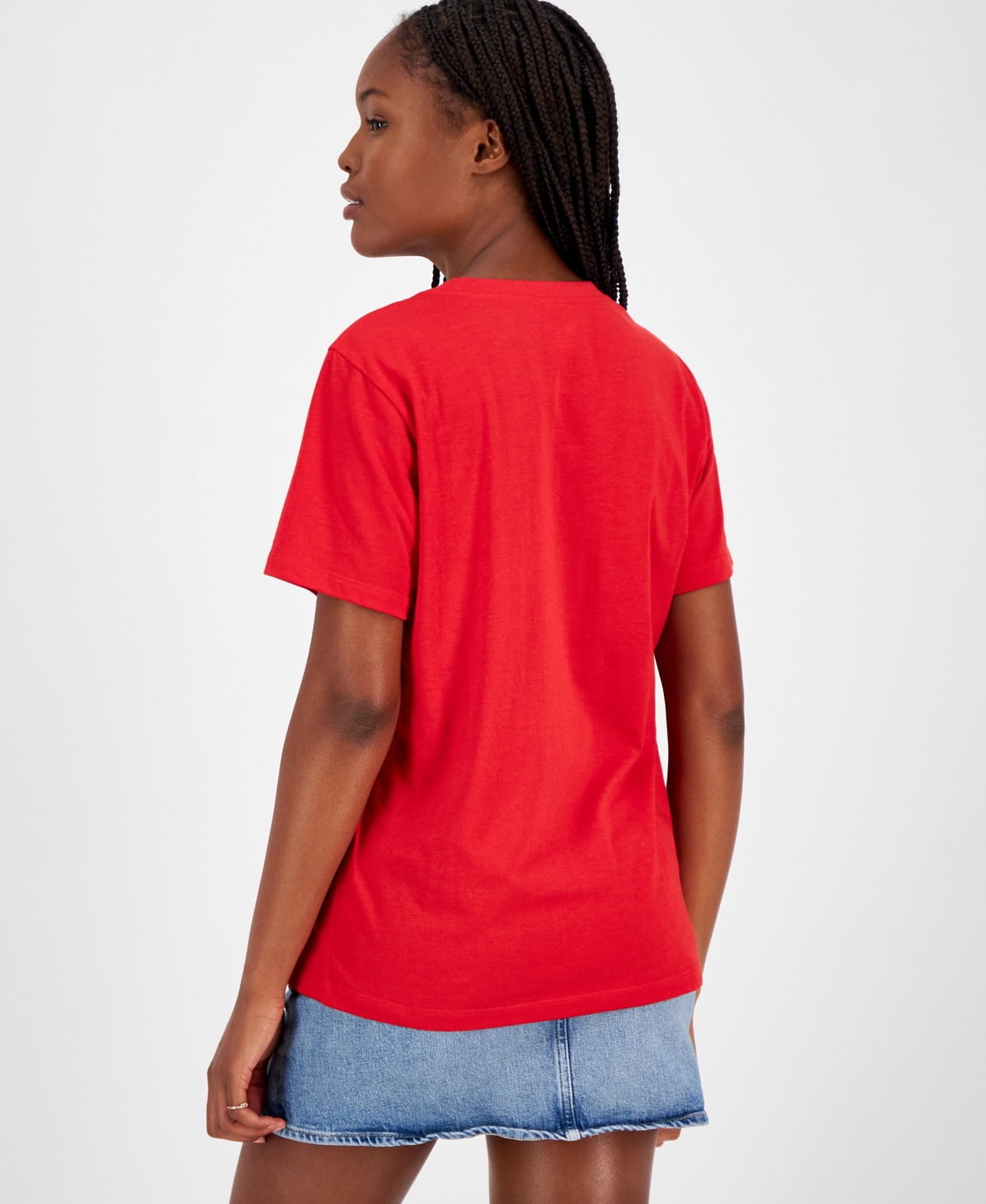 Grayson Threads, The Label Juniors' Lunar New Year Smiley Graphic T-shirt In Red
