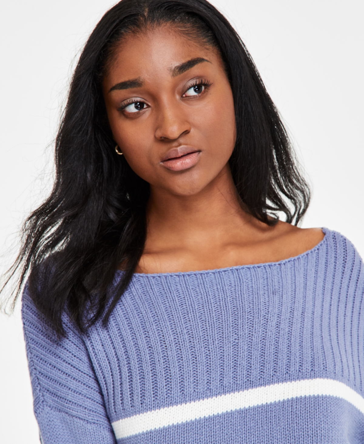 LUCKY BRAND WOMEN'S STRIPED BOAT-NECK SWEATER 