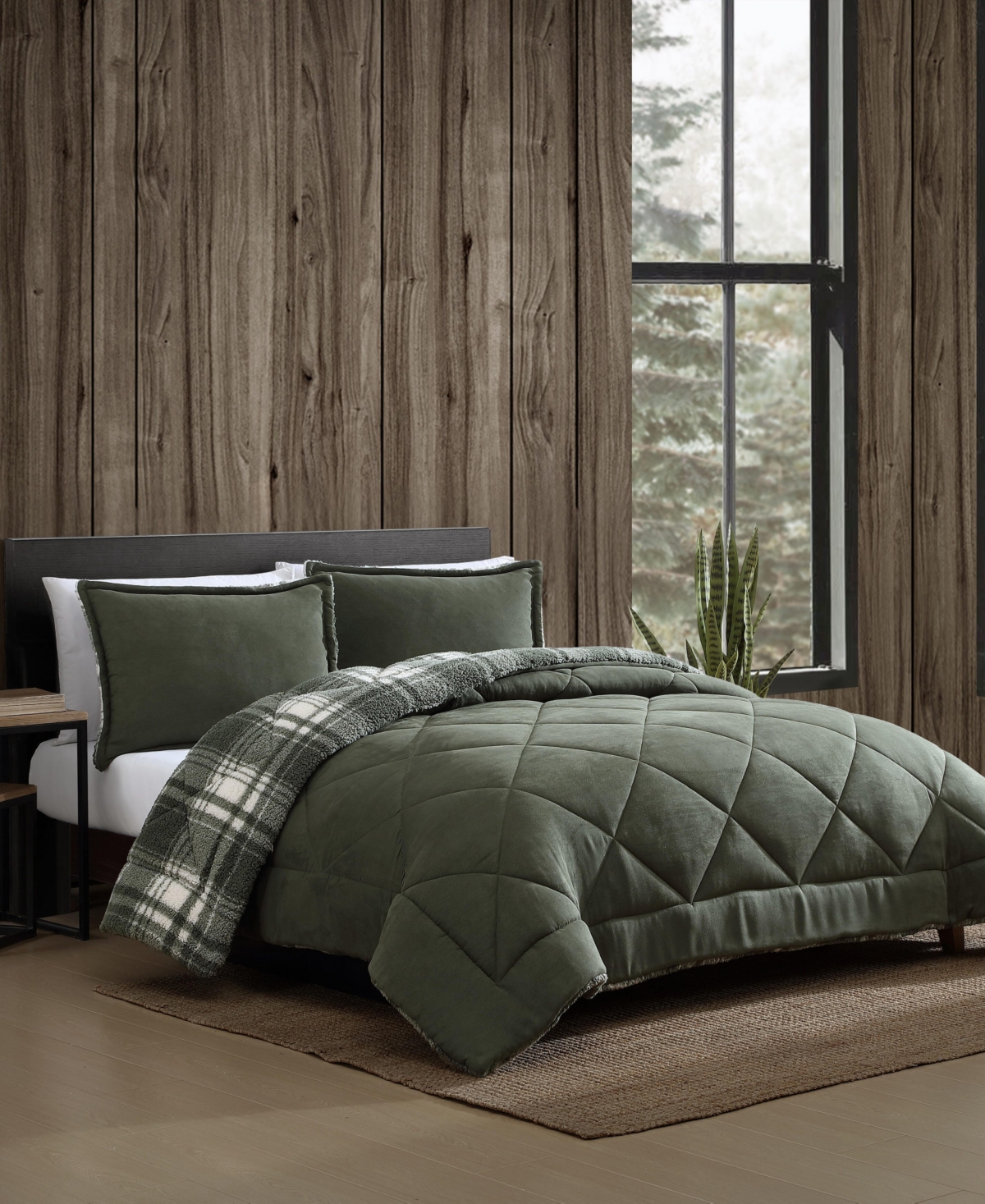 Eddie Bauer Big Lake Plaid Reversible -Pc. Comforter Set