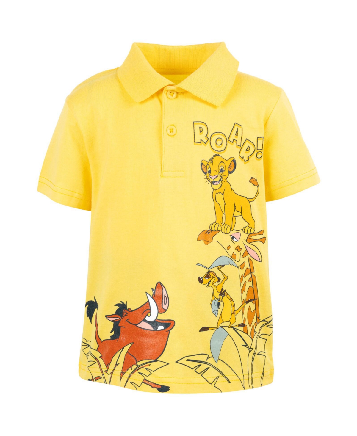 Disney Toddler Boys Lion King Mickey Mouse Cars Polo Shirt and Shorts Outfit Set to