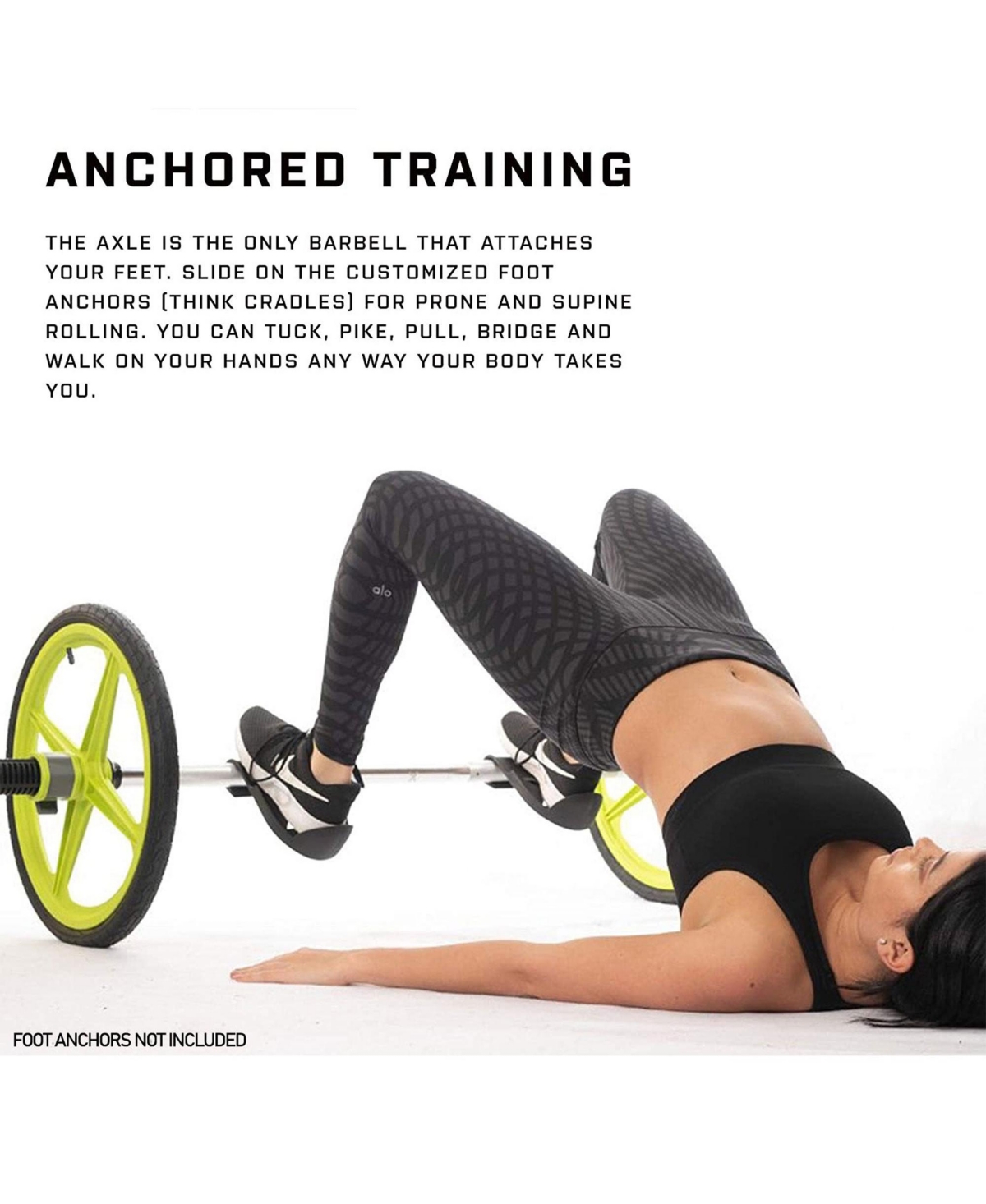 Axle Lightweight Olympic Barbell with Weighted Plates, (Straps Not Included)