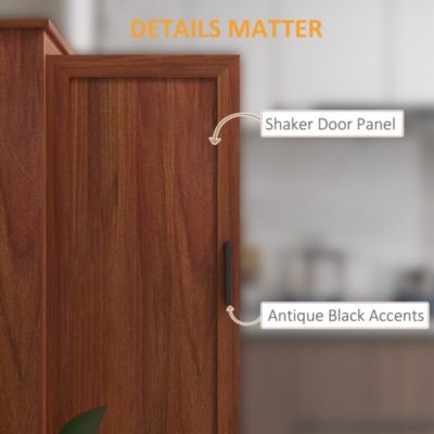 64" Kitchen Pantry Storage Cabinet with 3 Adjustable Shelves