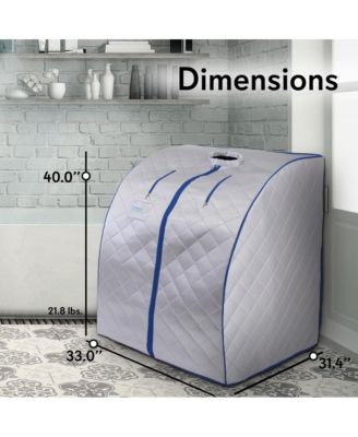 Personal Detox Home Sauna With Foldable Chair and Heated Foot Pad (Silver)