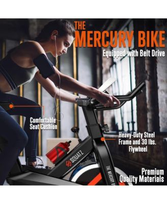 Stationary Cycling Bike Exerciser With Adjustable Resistance and LCD Display