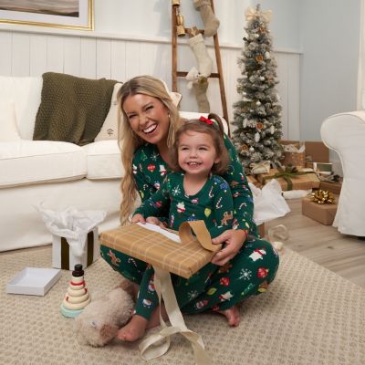 Baby Girls Holiday Family Pajamas Neutral Two Piece Pajamas