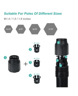 Patio Umbrella Base Heavy Duty with Wheels and Pull Rod, Fillable Umbrella Base, Mobile Market Stand for Deck, Poolside, Lawn - Black