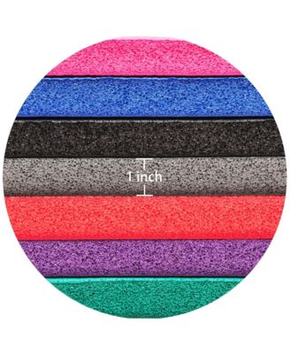 1" Extra Thick Exercise Fitness Yoga Mat w/ Carry Strap, Black