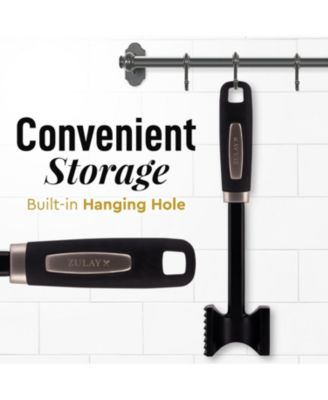 Metal Meat Tenderizer Hammer with Comfort-Grip Handle