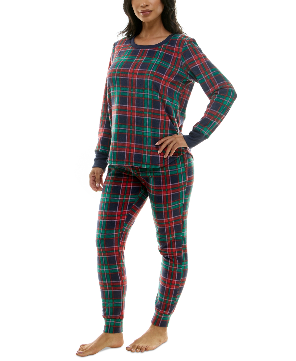 Roudelain Women's Packaged Long-Sleeve Top & Joggers Pajama Set