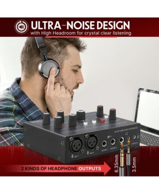 Professional USB Audio Interface with MIC/LINE, Guitar, AUX, and RCA Inputs