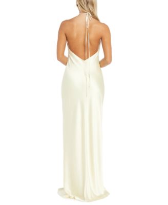 Juniors' Halter-Neck Slip Dress