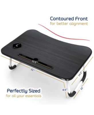 Foldable Lap Desk - Portable & Lightweight - Ideal for Working, Reading, or Eating - Large