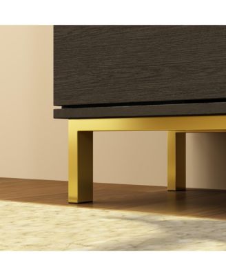 3-Drawers Black Wood Chest of Drawers Dresser