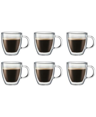 Bodum Double Wall 10 oz. Bistro Mugs (Set of 6) Clear