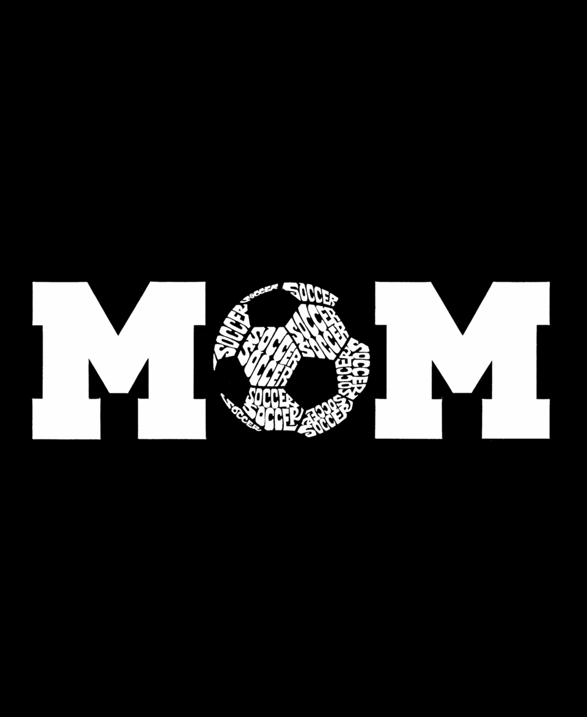 La Pop Art Women's Soccer Mom Word Art V-Neck T-shirt