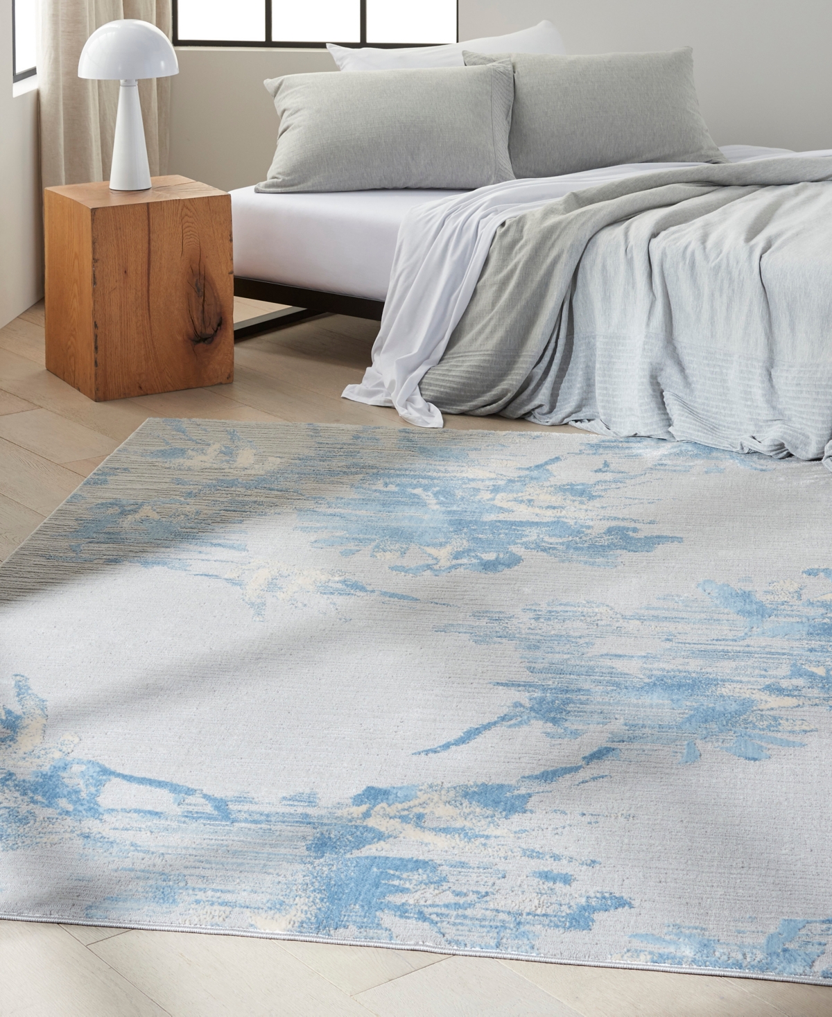 Calvin Klein Ck005 Enchanting Ech01 5'3"x7'3" Area Rug In Gray,mist
