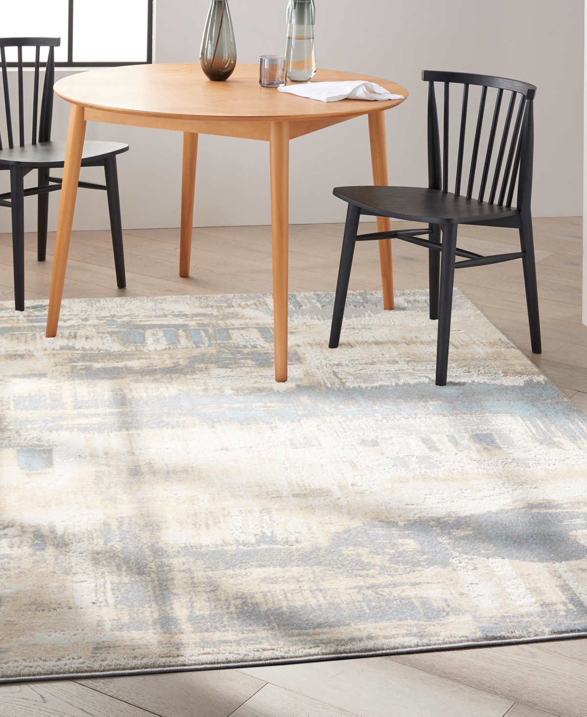 Calvin Klein Ck005 Enchanting Ech02 5'3"x7'3" Area Rug In Ivory,mist