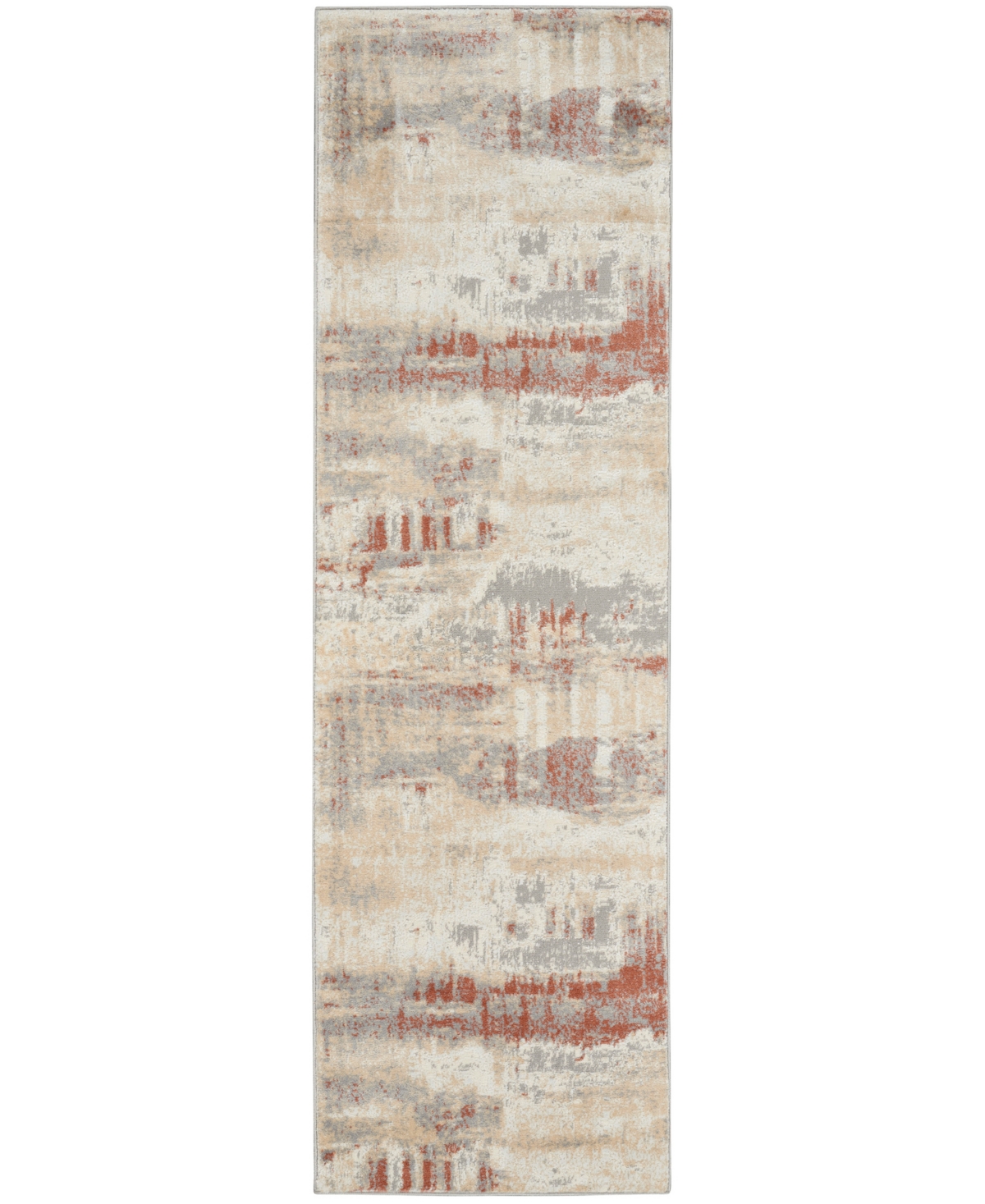 Calvin Klein Ck005 Enchanting Ech02 2'3"x7'3" Runner Area Rug In Gray,rust