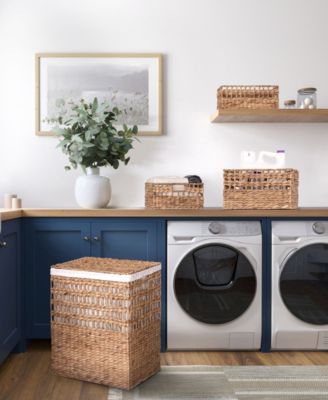 4-Piece Water Hyacinth Laundry Hamper and Basket Set