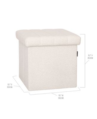 Channel Tufted Storage Ottoman
