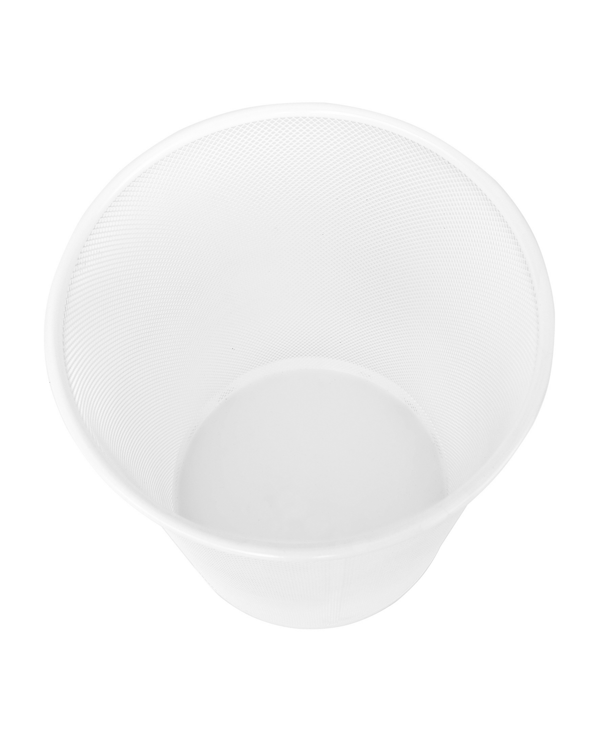 Seville Classics 2-pack 6-gallon Round Mesh Wastebasket Recycling Bin In White