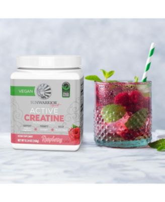 Active Creatine Powder, Creatine Monohydrate for Muscle Building Support, Raspberry Flavor, 350gm