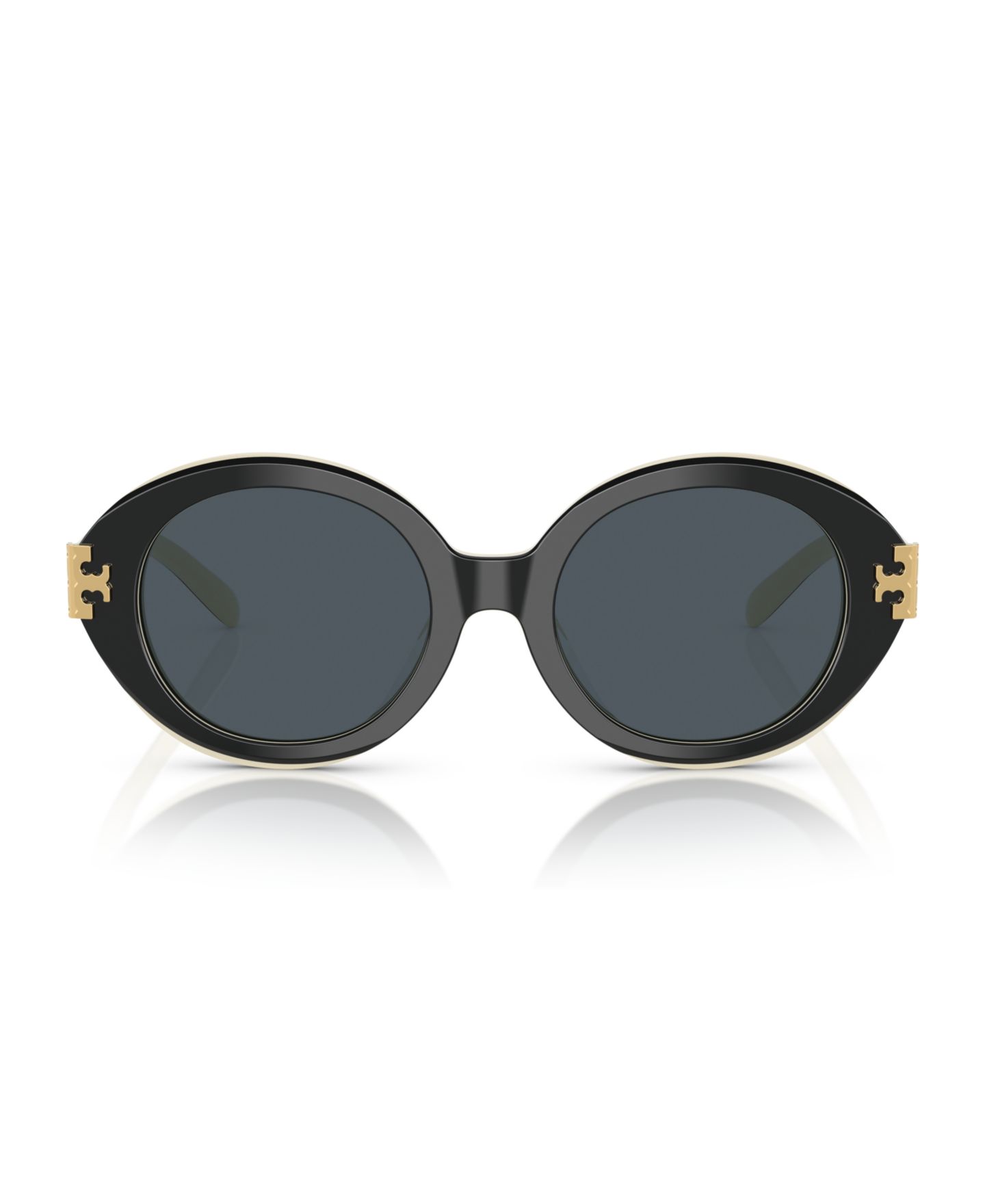 Женские солнцезащитные очки Tory Burch Sunglasses TY7210U, цвет: Чёрный / Слоновая кость — фото 6