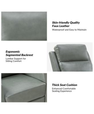 Donat Faux Leather Swivel Recliner