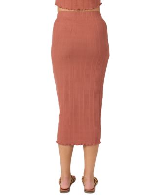 Juniors' Brennan Pull-On Knit Midi Skirt 