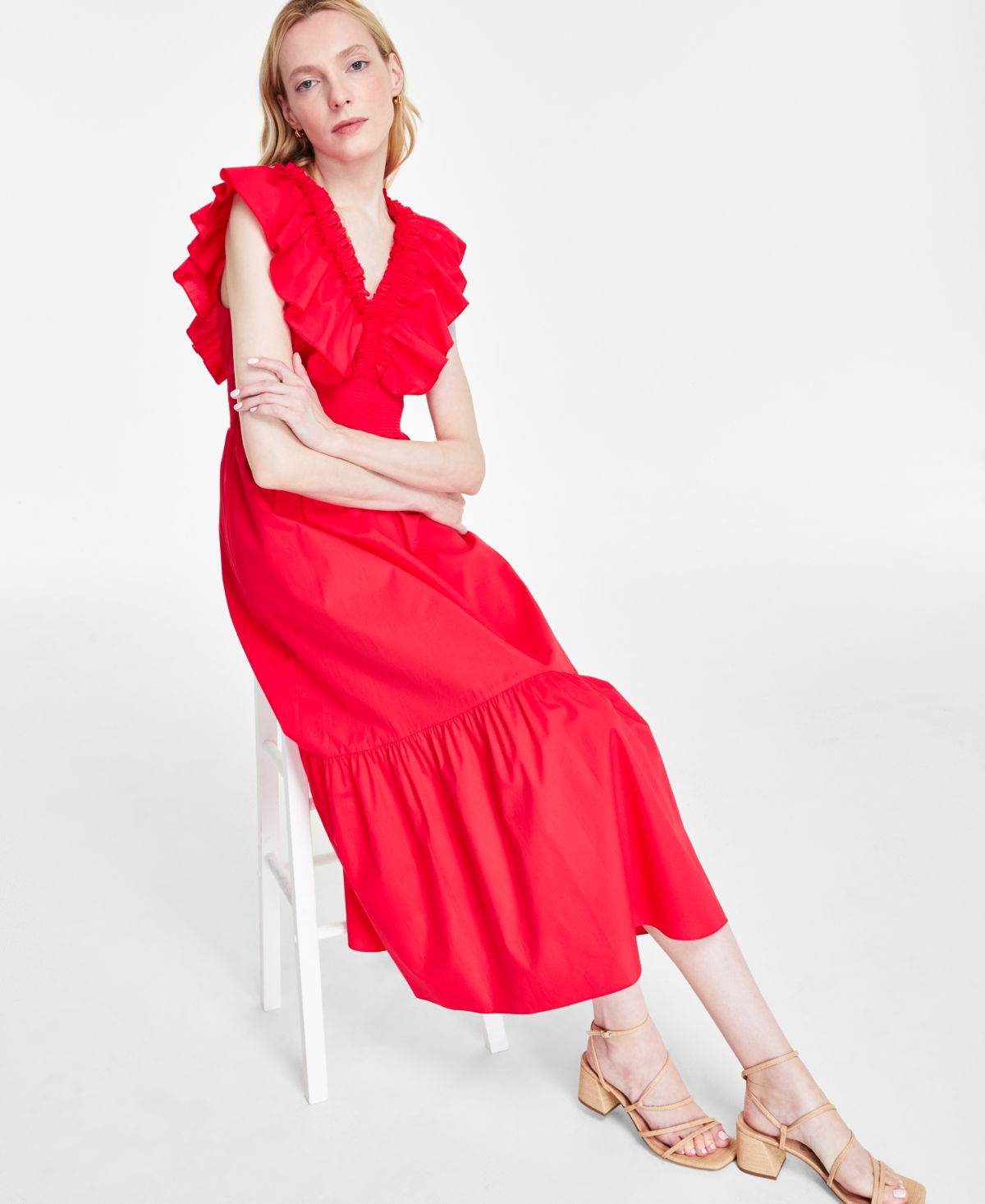 Adrianna by Adrianna Papell Women's Ruffled Maxi Dress