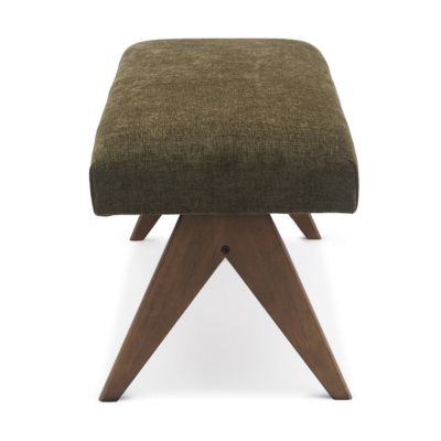 Breakfast Nook Bench Cushioned Dining Bench with V-Shaped Legs