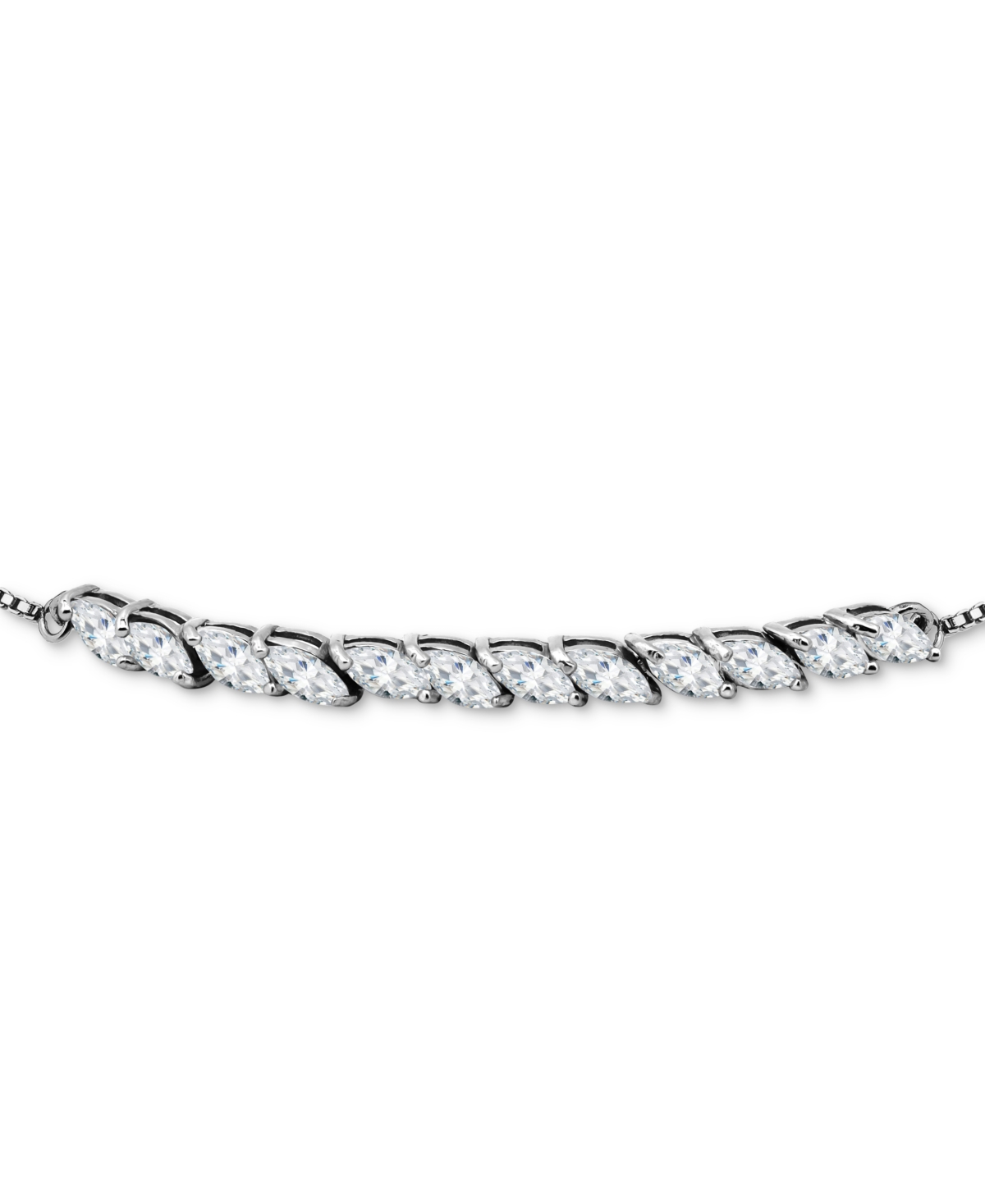 GIANI BERNINI CUBIC ZIRCONIA MARQUISE BOLO BRACELET, CREATED FOR MACY'S 