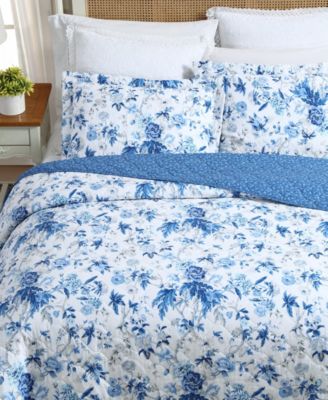 Breezy Floral Reversible 3-Pc. Quilt Set, Full/Queen