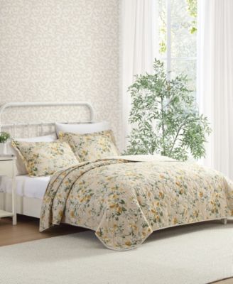 Roses Reversible 3-Pc. Quilt Set, King