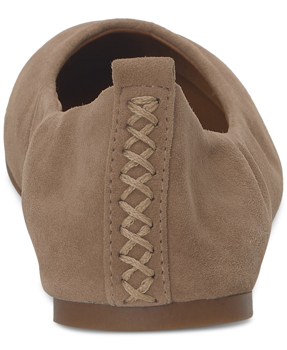 Shop Lucky Brand Women's Emmielou Ballet Flats In Porcini Suede
