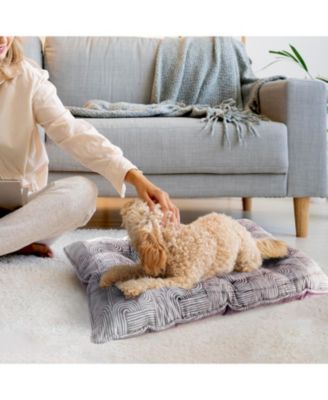 Dream Black Label Leopard Print Crown Dog Bed - Washable Round Cat Bed, Elegant Royal Design Indoor Cuddler Pet Beds for Puppy and Kitten