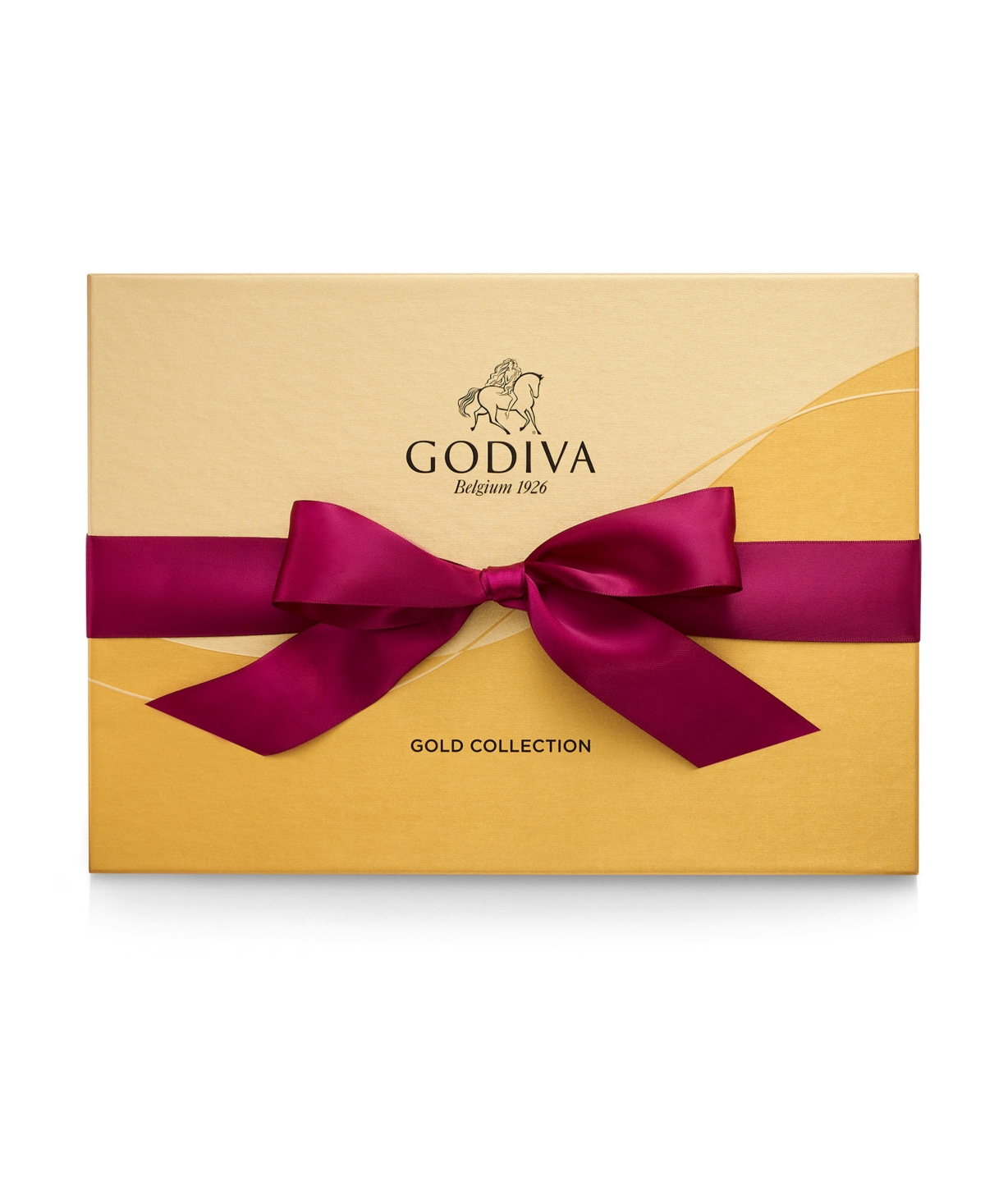 Godiva Gold Ballotin Chocolate Gift Box with Solid Wine Ribbon, 36 Piece