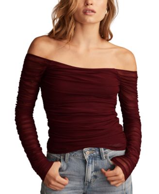 Lucky Brand - Women's Ruched Off-The-Shoulder Top