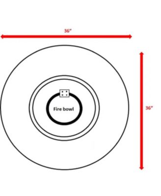 12" H Fiber Reinforced Concrete Outdoor Fire Pit Table