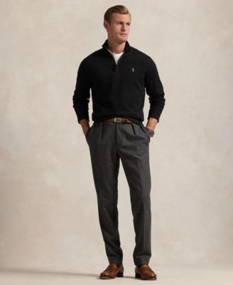 Men's Luxury Jersey Quarter-Zip Pullover Sweater